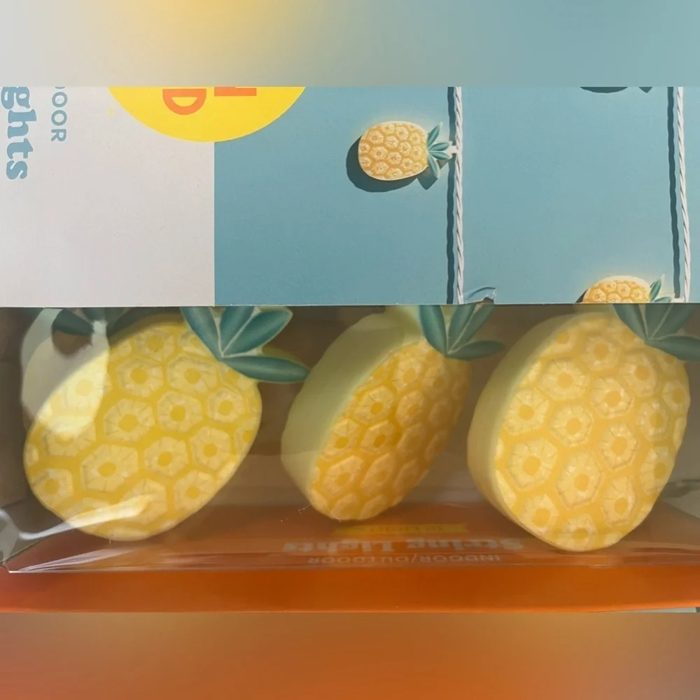 NWT 2 sets pineapple indoor outdoor string lights